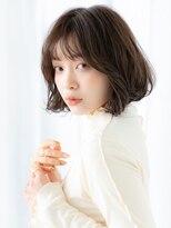 カバーヘア ブリス 大宮西口(COVER HAIR bliss)&nbsp;大人ガーリー丸みウォームブラウンボブパーマ//大宮20代30代40代