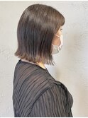 切りっぱなしボブ/ボブ/ミニボブ/透明感カラー