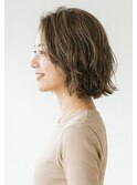 【30代40代50代】切りっぱなしでくせ毛風ボブ