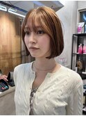 イメチェン/ボブヘア/ベージュ/前髪/表参道/原宿