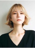 くびレイヤーエモージュグレージュカラーくびれショート【立川】