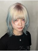 クラゲウルフ/ミルクティーピンクベージュ/デザインカラー/0512
