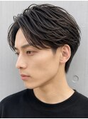 松本メンズカット大人毛流れセンターパートニュアンスパーマ30代