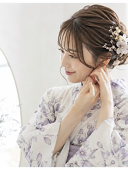 アラワラブルー(arrawarra blue)の写真/【倉敷】《要電話予約☆浴衣着付け＋ヘアセット￥8000》土曜夜市やお祭り花火大会へお出かけ◎《着付け》
