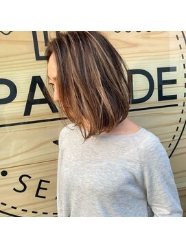 エフパレードシーサイド(F.PARADE seaside) ハイライト×パーマ【上総一ノ宮】【茂原】