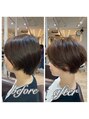 アグ ヘアー シーン 元町店(Agu hair scene) メリハリのあるフォルムとキレイな束感の大人ショートヘア☆