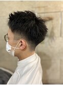 フェード風ナチュラルアップバング