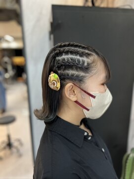 ヴァイス 渋谷店(VAICE) コーンロウ/編み込みアレンジ/渋谷/ヘアセット/ヘアアレンジ