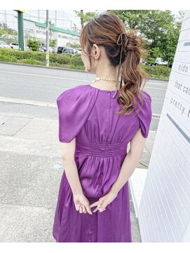 ニド(2do) 結婚式お呼ばれポニーテールアレンジ