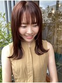 顔まわりカット×オレンジブラウン