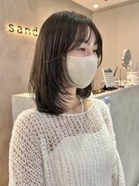 サンド 池袋(sand)&nbsp;韓国ヘア／ミディアム/レイヤーカット／前髪カット
