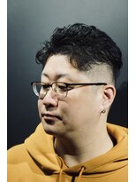 銀座 シノ 本店(shino)&nbsp;ビジネス　フェード　かきあげ　メンズパーマ