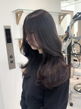 ザックギンザ(ZACC ginza) ラベンダーグレージュ/ロング/レイヤー/韓国/顔周り/前髪