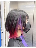 ホワイト 梅田(white)&nbsp;インナーカラー／パープル×ピンク