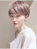 say. マッシュショート 耳掛けショート ショート アースカラー