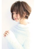 ミルクブラウン/ダークパープル/ナチュラルショート/夏/町田
