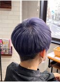 ダブルカラーパープルブラックマッシュショート