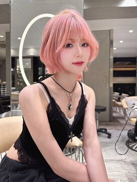 ロンドローズ 名古屋(Lond damaskRose) 顔周り ボブ 韓国 レイヤー ダブルカラー 名駅 リタッチ 443