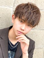 エルマーク 梅田(L-MARK)&nbsp;マッシュナチュラルカラーマッシュメンズヘアカラーツーブロック