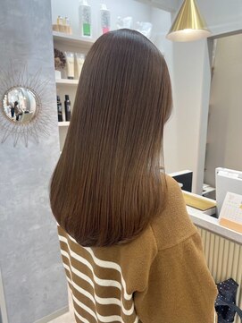 ポジ(poji) 髪質改善カラー 艶カラー ブラウンカラー ミディアム