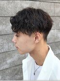 刈り上げショートマッシュ波巻きツイストスパイラルパーマ
