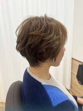 アイライク 南流山(I like...) カールショート×ベージュカラー【南流山美容室】