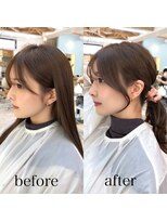 ミラリー トウキョウ(Mirareee Tokyo) 20代30代40代◎前髪パーマ韓国風巻きくすみベージュお団子ヘア