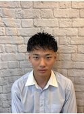 緩めアイロンパーマ×スキンフェード