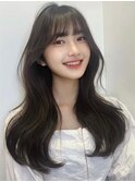 髪質改善艶髪愛され韓国風前髪カット 小顔梅田
