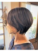 夏から秋へ♪大人可愛い丸みショート#西尾市#西尾美容室