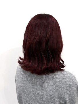 アロハナ 津店(ALOHANA) 冬カラー！バーガンディ・ミディアムレイヤー波巻きスタイル☆