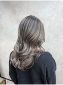 バレイヤージュ、ハイライト、レイヤーカット、ダブルカラー