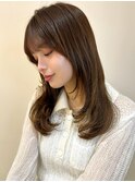 くびれヘア_レイヤー_前髪_ハイライト_顔周り_新宿