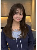 大人ガーリーダークアッシュ似合わせカットミディアムレイヤー