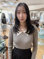 オブヘアージユウガオカ(Of HAIR Jiyugaoka)&nbsp;ミディアムレイヤー×グレージュ