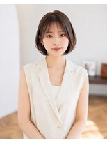 バグズ ヘアデザイン 桔梗が丘店(Baguz HAIR DESIGN)&nbsp;前下がりボブ×小顔ボブ×シースルーバング