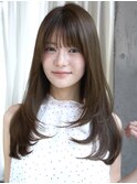 ★コテ巻き風パーマデジタルパーマ韓国風パーマ顔周りカット前髪