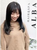 『ALBAS』レイヤー×ダークブルージュ×艶×透明感×綺麗め女子