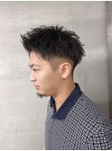 王道アップバングショート