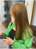 ケアブリーチで透明感カラー♪