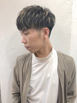 クレスト 近江八幡店(CREST) マッシュツーブロックメンズパーママッシュウルフメンズカット