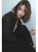 [LiL'西宮 寺本]無造作レイヤーカットミディアムウルフオリーブ