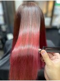 20~40代髪質改善艶感チェリーピンク