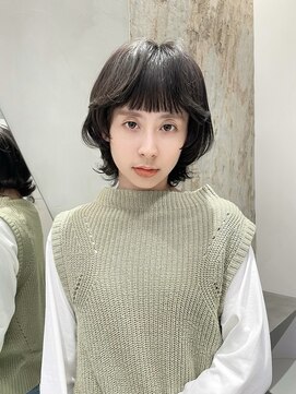 ソル 栄矢場町(SOL) ショートウルフ/ブリーチなしカラー/ウルフカット