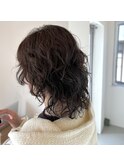 ミディアムウルフパーマ