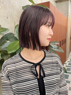 ノエ(noe) 切りっぱなしボブ/グレージュ/20代30代r-6
