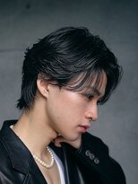 センターパートニュアンスパーマワンカールパーマカルマ韓国原宿