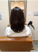 巻き髪風パーマ/マロンブラウン