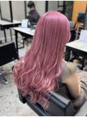 ダブルカラーラベンダーケアブリーチバレイヤージュハイライト