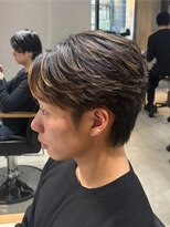 ブルニール 心斎橋(BLEUNIR) フェザーパーマ メンズハイライト